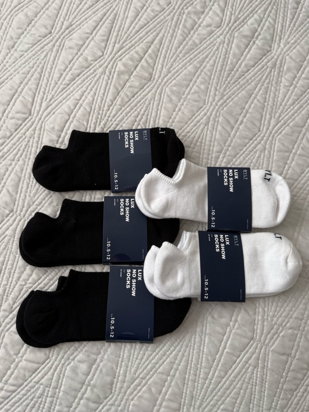 BYLT LUX No-Show Sock 6-Pack - Black & White.